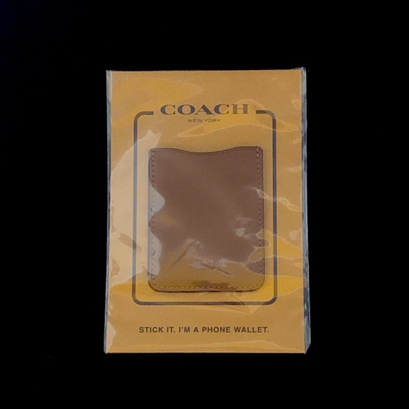 Coach Leather Pocket Sticker Phone Wallet